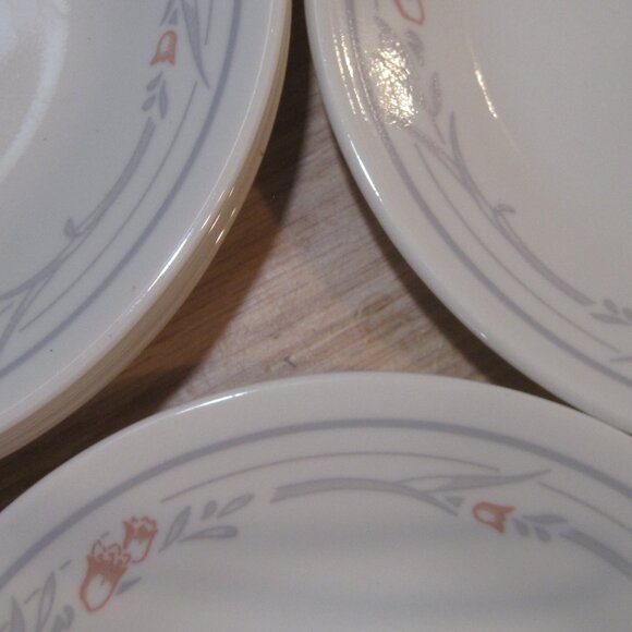6 Corelle Rose Bread Plates Excellent Condition - Picture 4 of 4